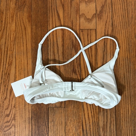 Andie Valencia Bikini Top Ribbed White size‎ S M NWT - Picture 4 of 7